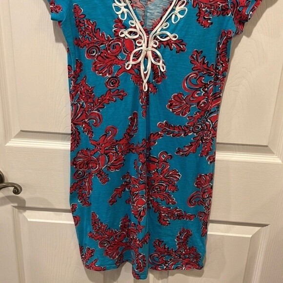 Lilly Pulitzer Brewster Rode Island reef searlean t-shirt dress size small - Picture 4 of 7